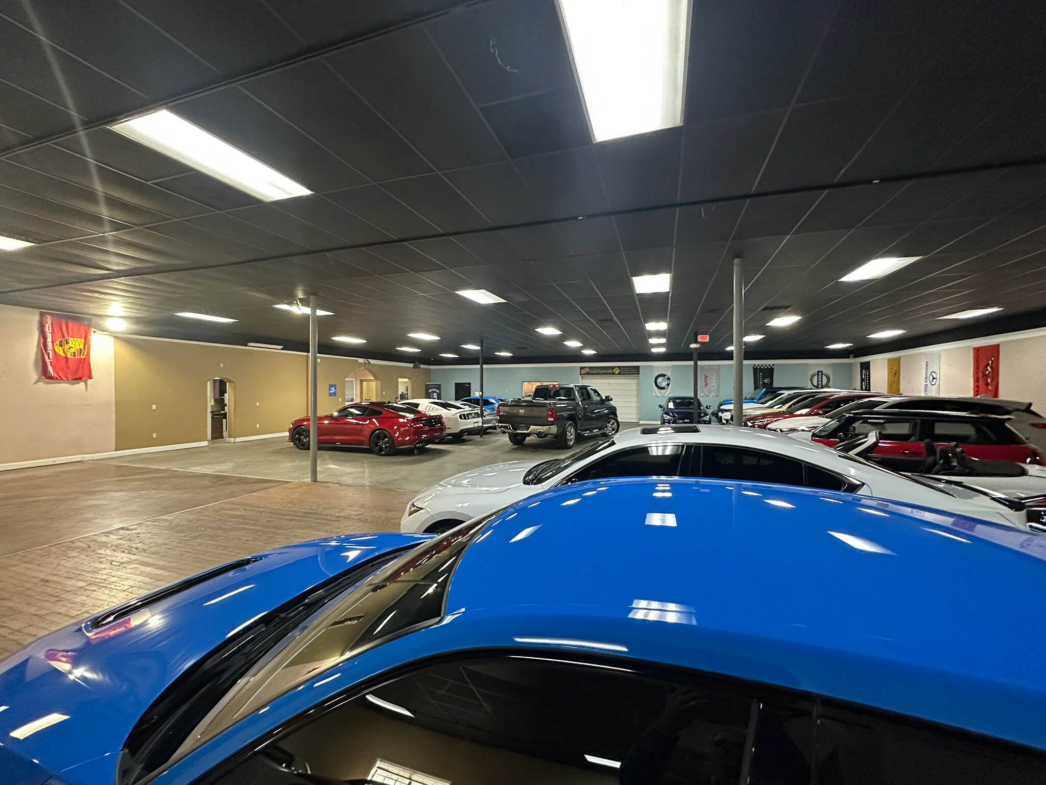 Interior view along the air conditioned warehouse